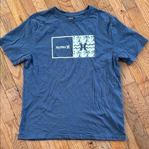 Hurley Navy Graphic Tee with White Design